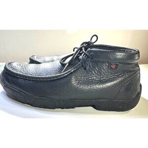 Twisted X Men's Black Leather Chukka Driving Moc Ankle Boot Size 8W
